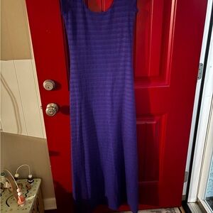 Lilly Pulitzer Purple Ribbed Sheath Maxi Dress